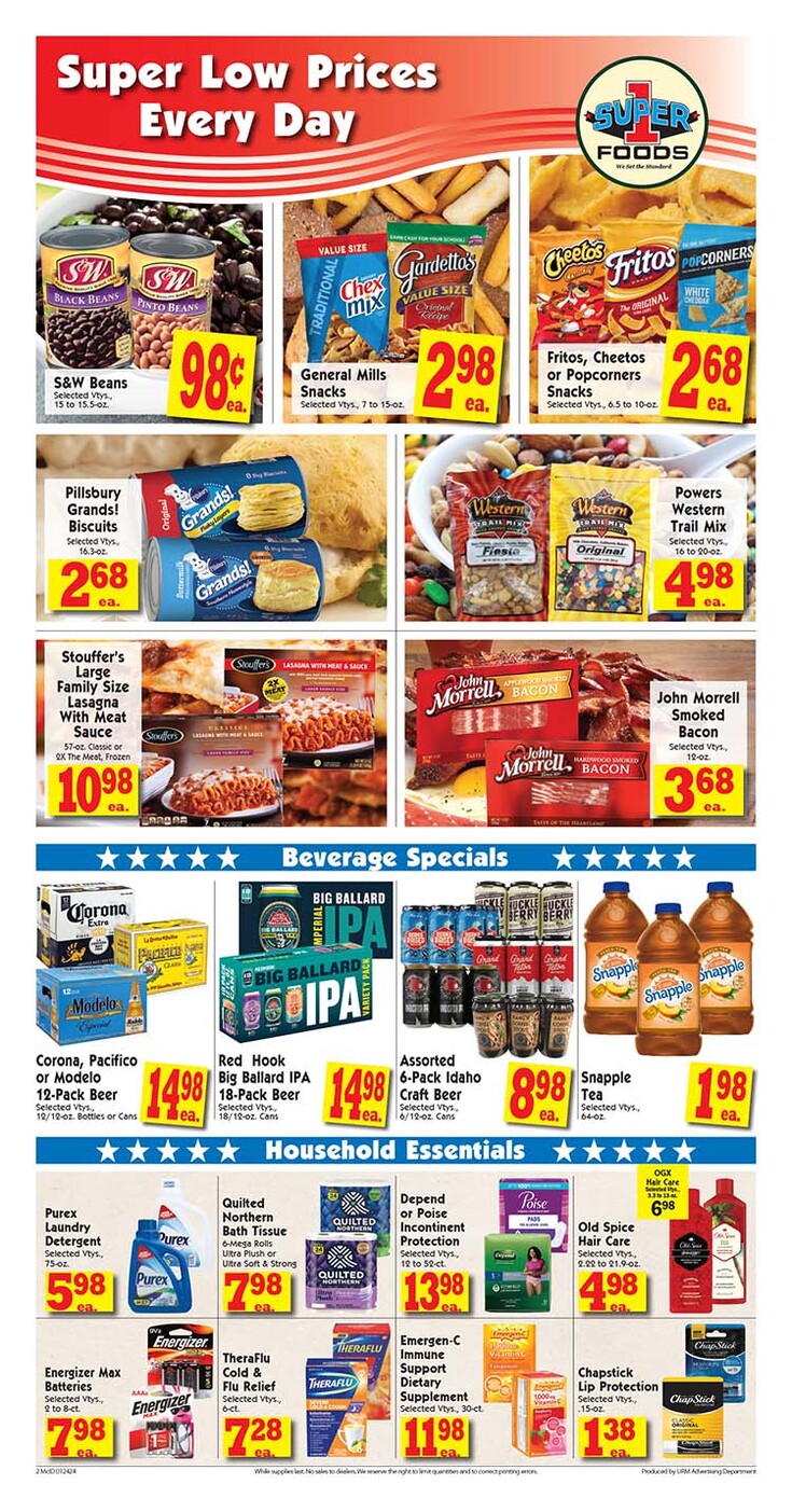 Print weekly specials super1foods super 1 foods athol 30585 n