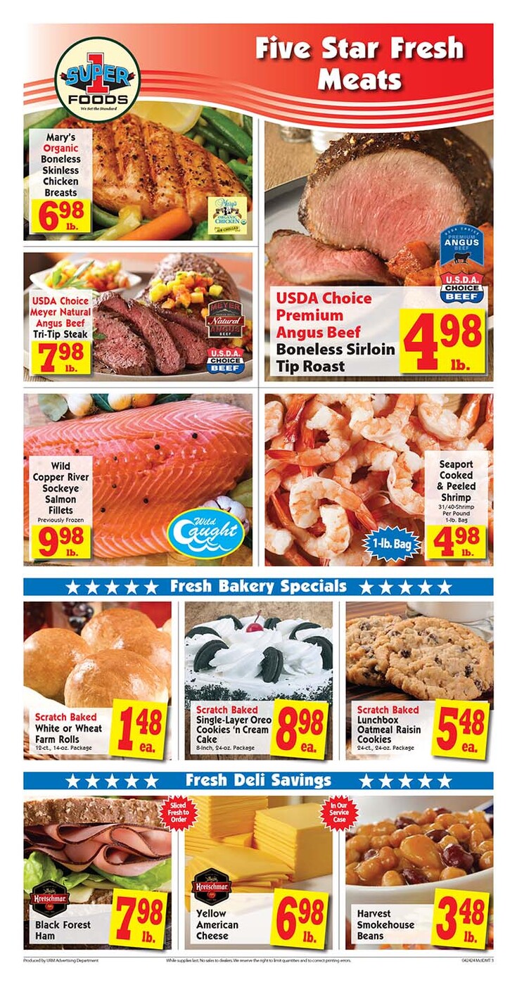 Print Weekly Specials | Super1Foods | Coeur d'Alene - 305 W Kathleen ...