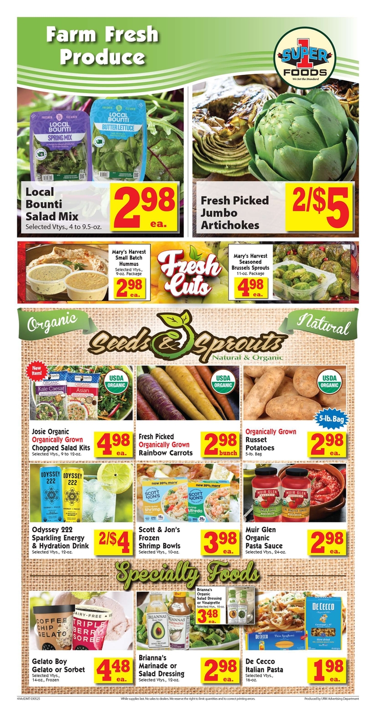 Print Weekly Specials Super 1 Foods Coeur d'Alene 305 W Kathleen